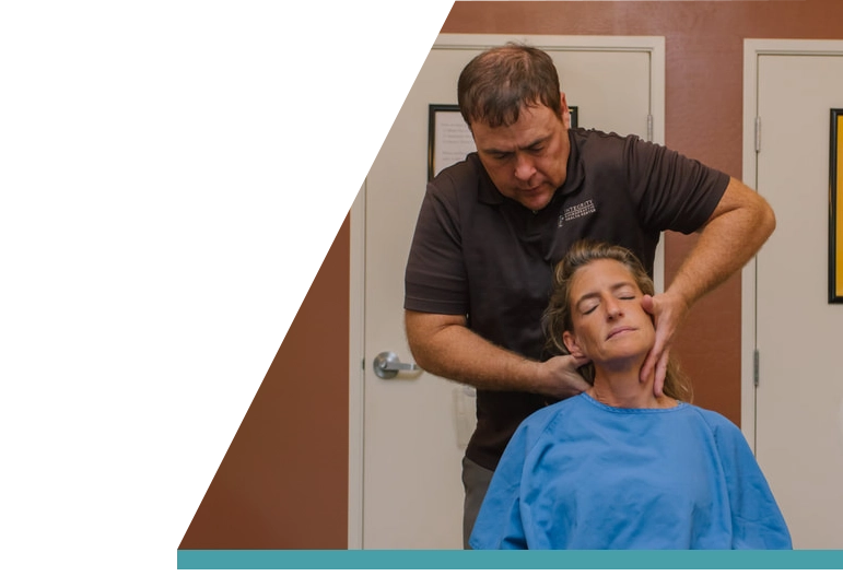 Chiropractor Mesa AZ Aaron Shapiro Adjusting Patients Neck